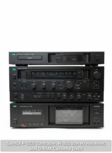Sansui-P-D-Turntable-R-Stereo-Receiver-and-D-M-Cassette-Deck