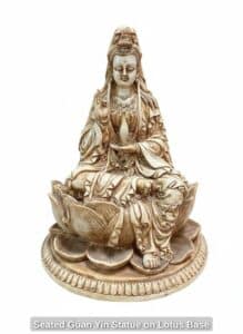 Seated-Guan-Yin-Statue-on-Lotus-Base