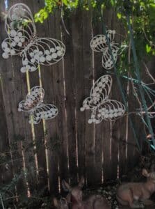 Set-of-Four-White-Metal-Butterfly-Garden-Sculptures