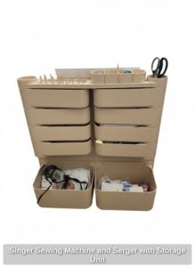 Singer-Sewing-Machine-and-Serger-with-Storage-Unit-second-image