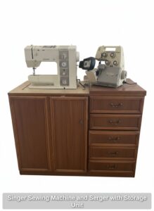 Singer-Sewing-Machine-and-Serger-with-Storage-Unit-third-image