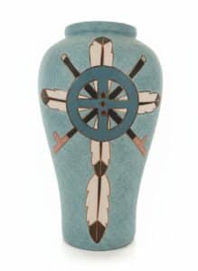 Southwestern-Style-Ceramic-Vase-with-Native-American-Motifs