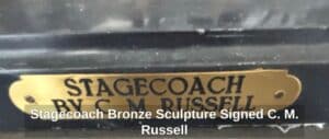 Stagecoach-Bronze-Sculpture-Signed-C.-M.-Russell-sixth-image