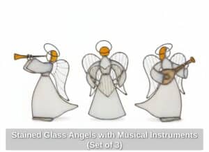 Stained-Glass-Angels-with-Musical-Instruments-Set-of-
