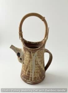 Studio-Pottery-Watering-Can-with-Bamboo-Handle-second-image