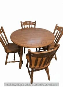 Tell-City-Maple-Dining-Set-with-Four-Chairs