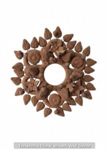 Terracotta-Floral-Wreath-Wall-Decor