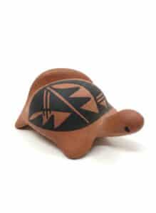 Terracotta-Turtle-Figurine-with-Black-Geometric-Design-ALOMA-LLC
