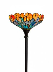 Tiffany-Style-Stained-Glass-Floral-Torchiere-Floor-Lamp-second-image
