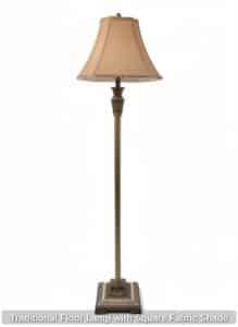 Traditional-Floor-Lamp-with-Square-Fabric-Shade