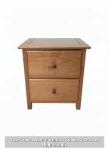 Two-Grain-Wood-Furniture-Shaker-Drawer-Nightstands