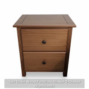 Two-Grain-Wood-Furniture-Shaker-Drawer-Nightstands-second-image