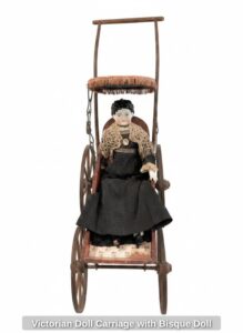 Victorian-Doll-Carriage-with-Bisque-Doll