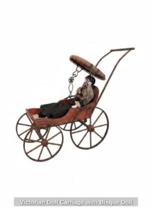 Victorian-Doll-Carriage-with-Bisque-Doll-second-image