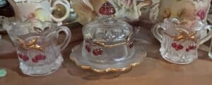 Victorian-Style-Porcelain-and-Glass-Decorative-Set-with-Lefton-and-Capodimonte-Style-Pieces-second-image