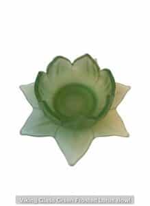 Viking-Glass-Green-Frosted-Lotus-Bowl