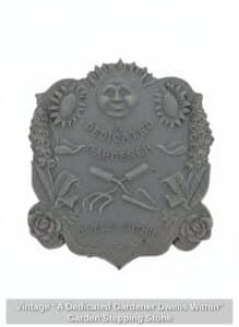 Vintage-A-Dedicated-Gardener-Dwells-Within-Garden-Stepping-Stone