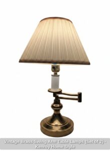 Vintage-Brass-Swing-Arm-Table-Lamps-Set-of-Kenroy-Home-Style-second-image