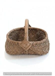 Vintage-Buttocks-Basket-with-Twisted-Handle