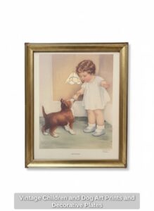 Vintage-Children-and-Dog-Art-Prints-and-Decorative-Plates-third-image