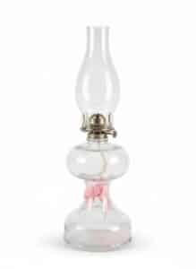 Vintage-Clear-Glass-Queen-Anne-No.-Oil-Lamp-with-Chimney