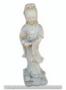 Vintage-Concrete-Garden-Statue-of-Guanyin