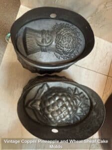 Vintage-Copper-Pineapple-and-Wheat-Sheaf-Cake-Molds