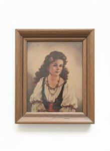 Vintage-Framed-Print-of-Elena-by-Ann-Allaben