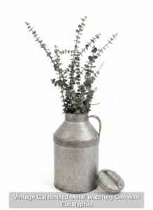 Vintage-Galvanized-Metal-Watering-Can-with-Eucalyptus