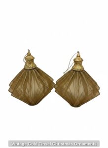 Vintage-Gold-Tinsel-Christmas-Ornaments