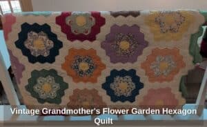 Vintage-Grandmothers-Flower-Garden-Hexagon-Quilt