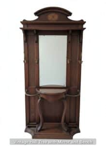 Vintage-Hall-Tree-with-Mirror-and-Bench