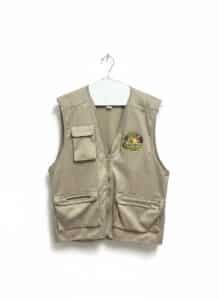 Vintage-Leather-Vest-and-Khaki-Utility-Vest-second-image