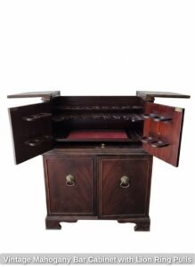 Vintage-Mahogany-Bar-Cabinet-with-Lion-Ring-Pulls-second-image
