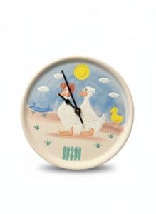 Vintage-Mother-Goose-Ceramic-Wall-Clock