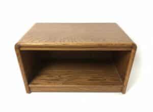Vintage-Oak-Veneer-Open-Shelf-Side-Table-or-Nightstand