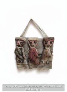 Vintage-Peruvian-Chancay-Burial-Dolls-Textile-Wall-Hanging