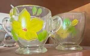 Vintage-Porcelain-Rose-Tea-Set-with-Hand-Painted-Glass-Creamer-and-Sugar-Sets-third-image