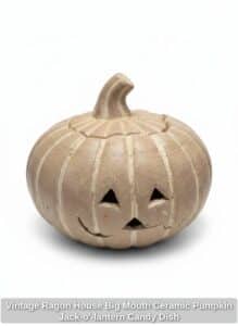 Vintage-Ragon-House-Big-Mouth-Ceramic-Pumpkin-Jack-o-lantern-Candy-Dish