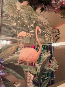 Vintage-Robert-Stern-Pink-Flamingo-Lithograph-Mirror-second-image