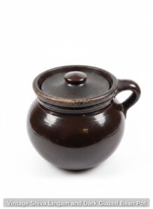 Vintage-Shiva-Lingam-and-Dark-Glazed-Bean-Pot-second-image