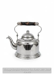 Vintage-Simplex-Chrome-Tea-Kettle-with-Wood-Handle