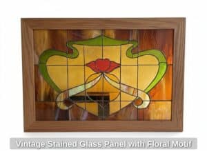 Vintage-Stained-Glass-Panel-with-Floral-Motif-second-image