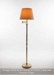 Vintage-Stiffel-Brass-Swing-Arm-Floor-Lamp-with-Pleated-Shade