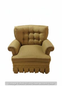 Vintage-Tufted-Olive-Green-Accent-Chair