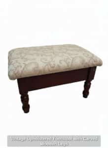 Vintage-Upholstered-Footstool-with-Carved-Wooden-Legs