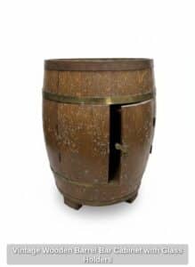 Vintage-Wooden-Barrel-Bar-Cabinet-with-Glass-Holders-fourth-image