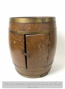 Vintage-Wooden-Barrel-Bar-Cabinet-with-Glass-Holders-third-image
