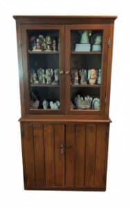 Vintage-Wooden-Display-Cabinet-with-Glass-Doors