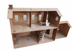 Vintage-Wooden-Dollhouse-Kit-Colonial-Dream